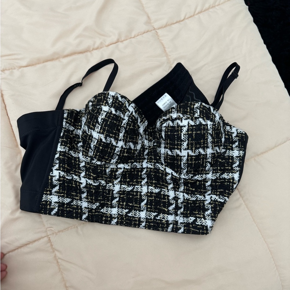 Checkered crop top